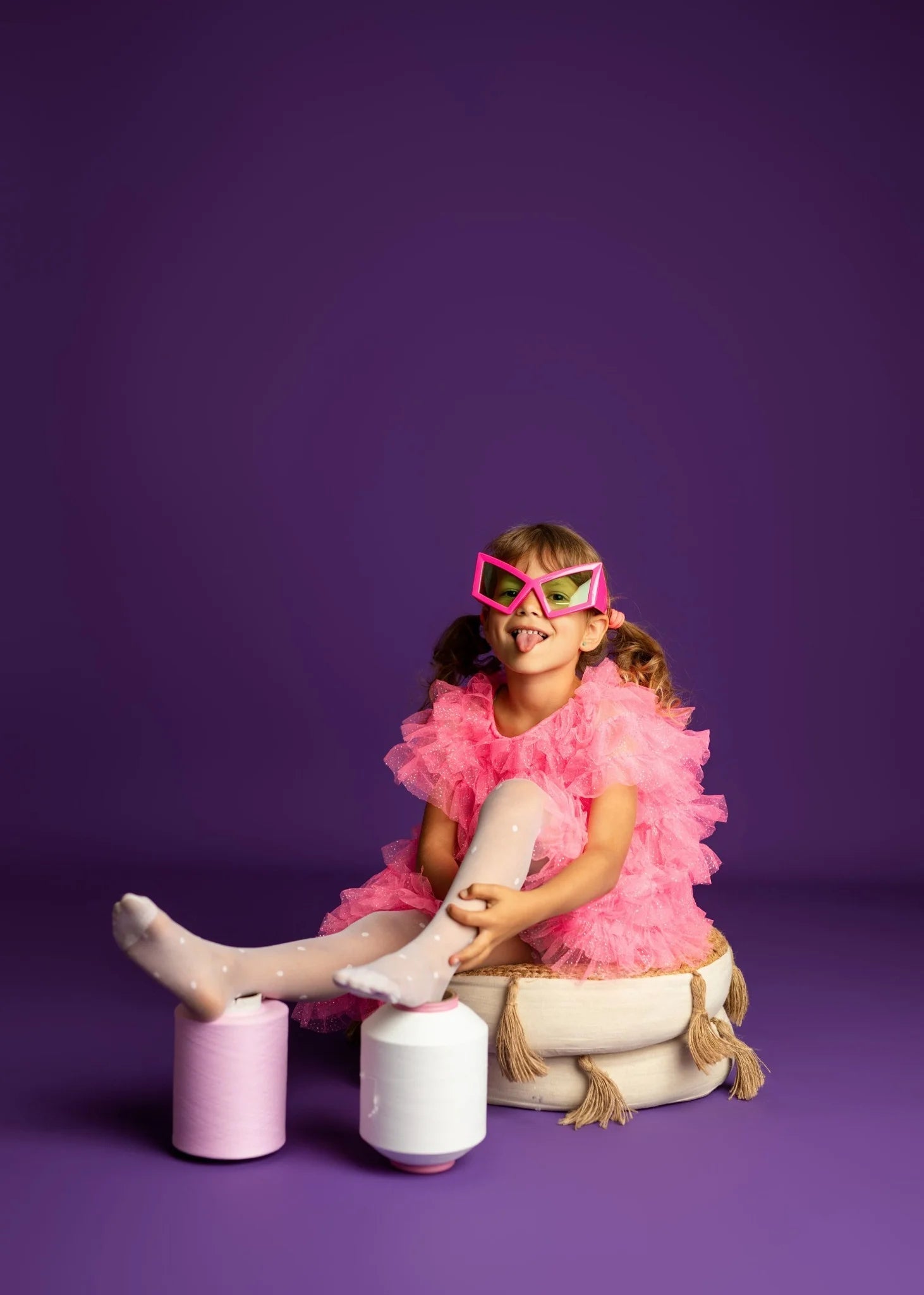 Image of DOTTIE - RAJSTOPY WZORZYSTE 20 DEN BIAŁE KROPKI - Bella Bambini