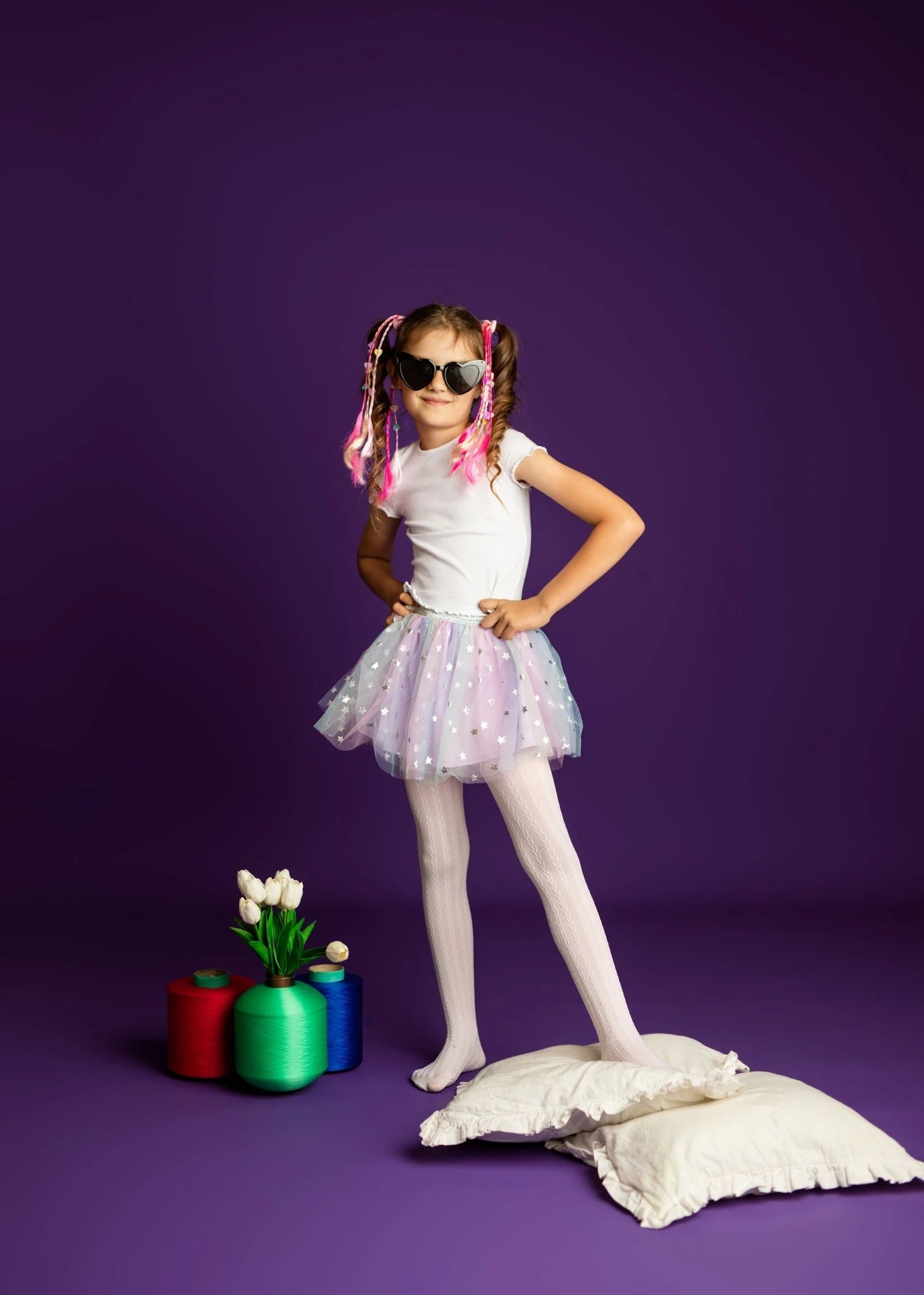 Image of ZIGGY - RAJSTOPY WZORZYSTE 100 DEN JODEŁKA BIAŁA - Bella Bambini