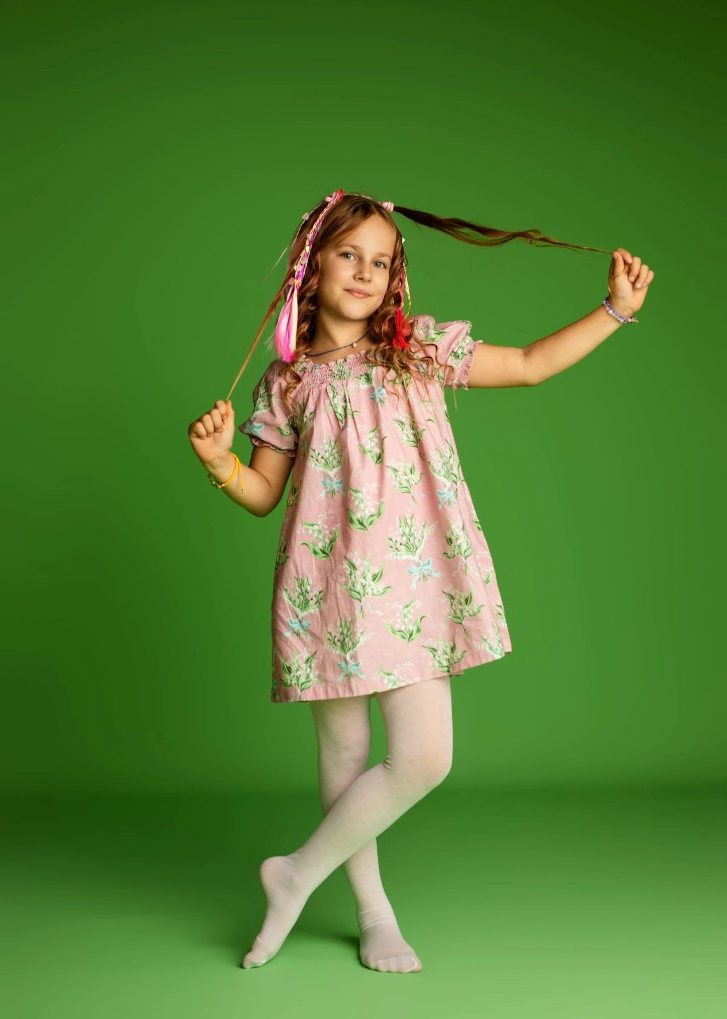 Image of SWEETIE - RAJSTOPY WZORZYSTE 40 DEN WRABIANE SERCA BIAŁE - Bella Bambini