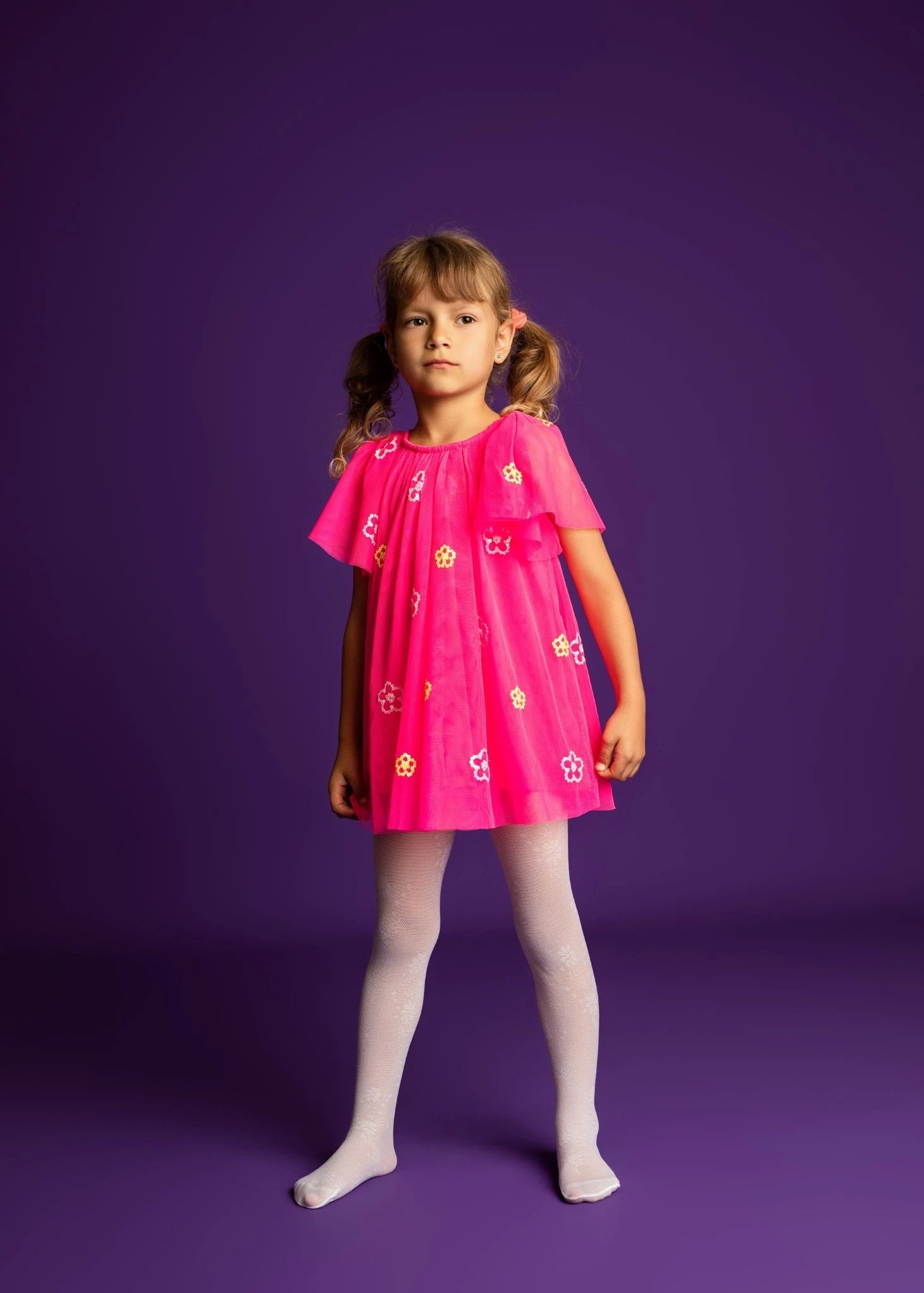 Image of FLORA - RAJSTOPY WZORZYSTE 20 DEN KWIATKI ŻAKARD - Bella Bambini