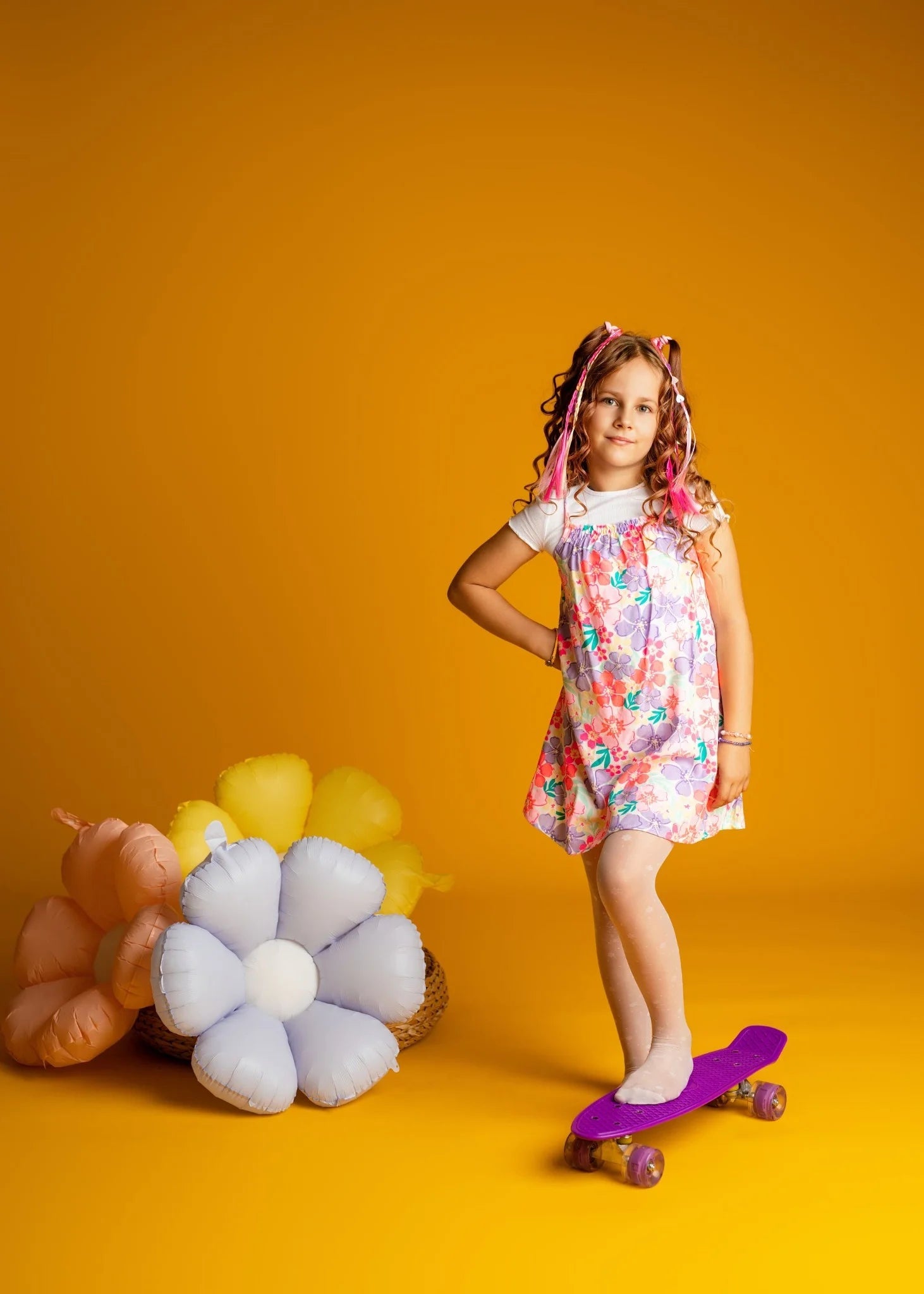 Image of POPPIE - RAJSTOPY WZORZYSTE 20 DEN KROPKI KWIATKI - Bella Bambini
